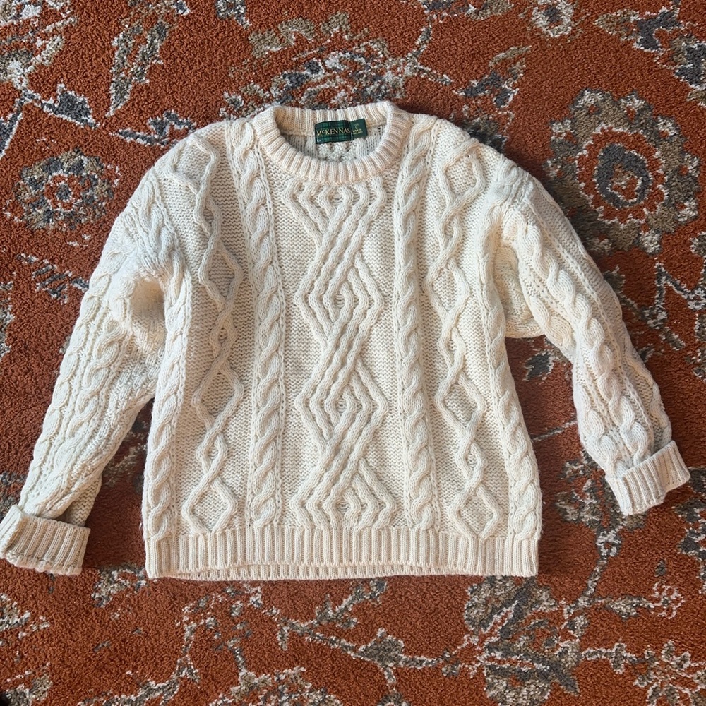 Hand knit fisherman’s sweater